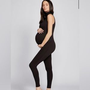 The Stevie Bumpsuit in Black / Maternity